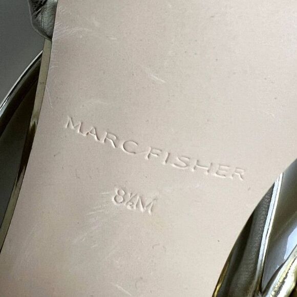 Marc Fisher Women's Kristin Heeled Sandal Strappy Gold Block Heels SZ 8.5 : NWOT - Picture 8 of 15